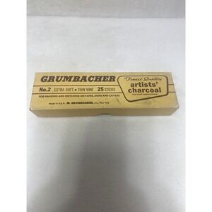 VTG Grumbacher No. 2 Thin Vine Artist's Charcoal